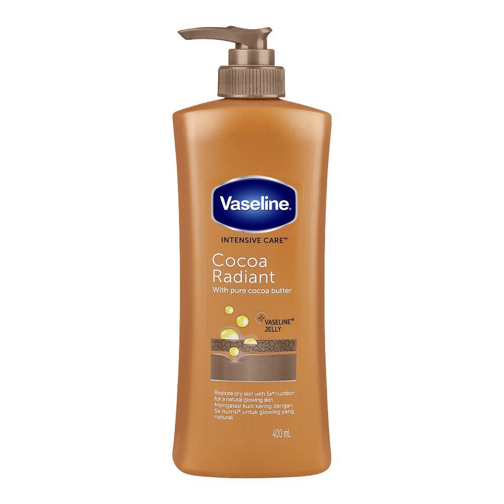 Vaseline Body Lotion Intensive Care Cocoa Butter (Pump) 400Ml | Best Price in Pakistan original skincare product Pakistan Main image