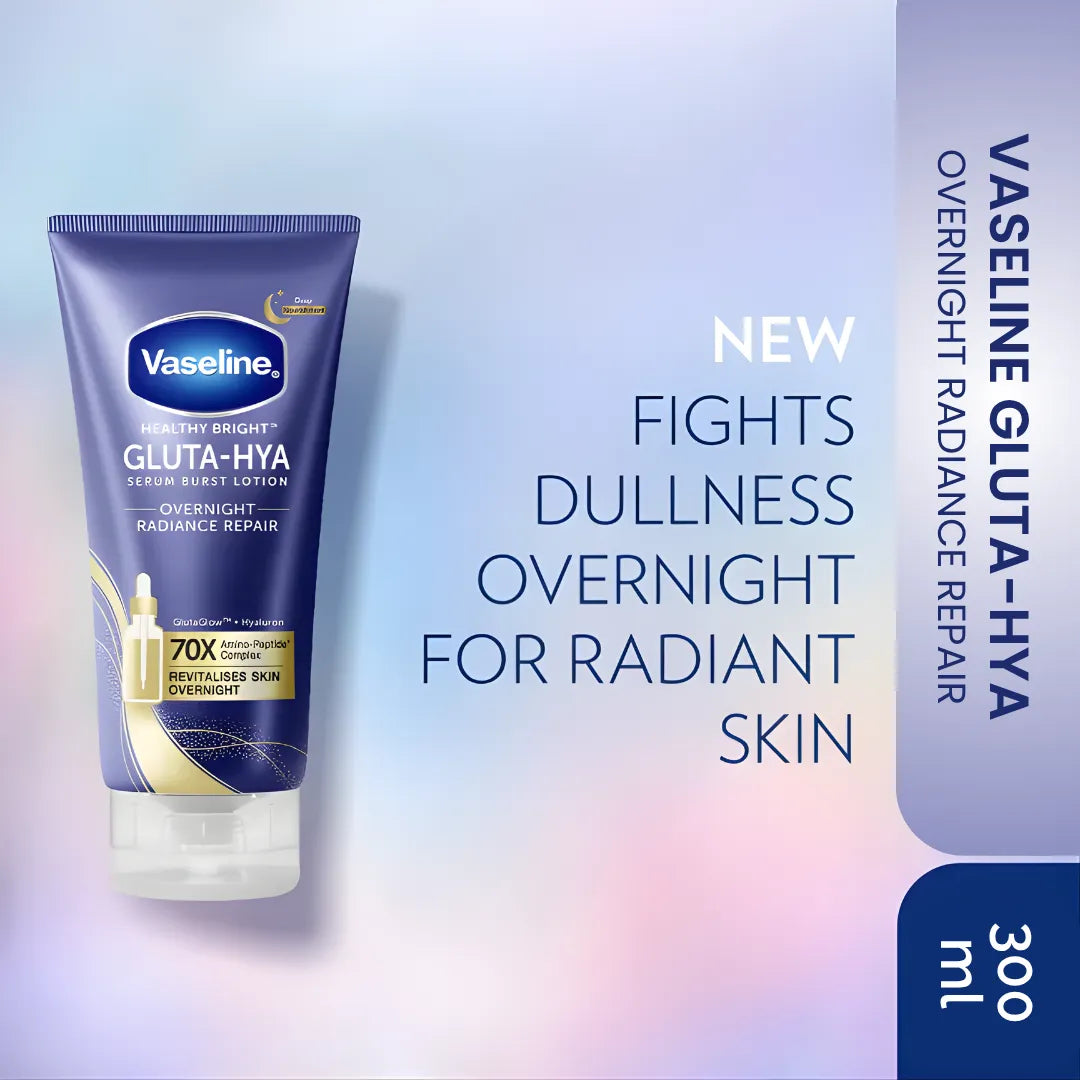 Vaseline Gluta-Hya Serum Burst Lotion Overnight Radiance Repair | 300ml | Best Price in Pakistan original skincare product Pakistan Main image