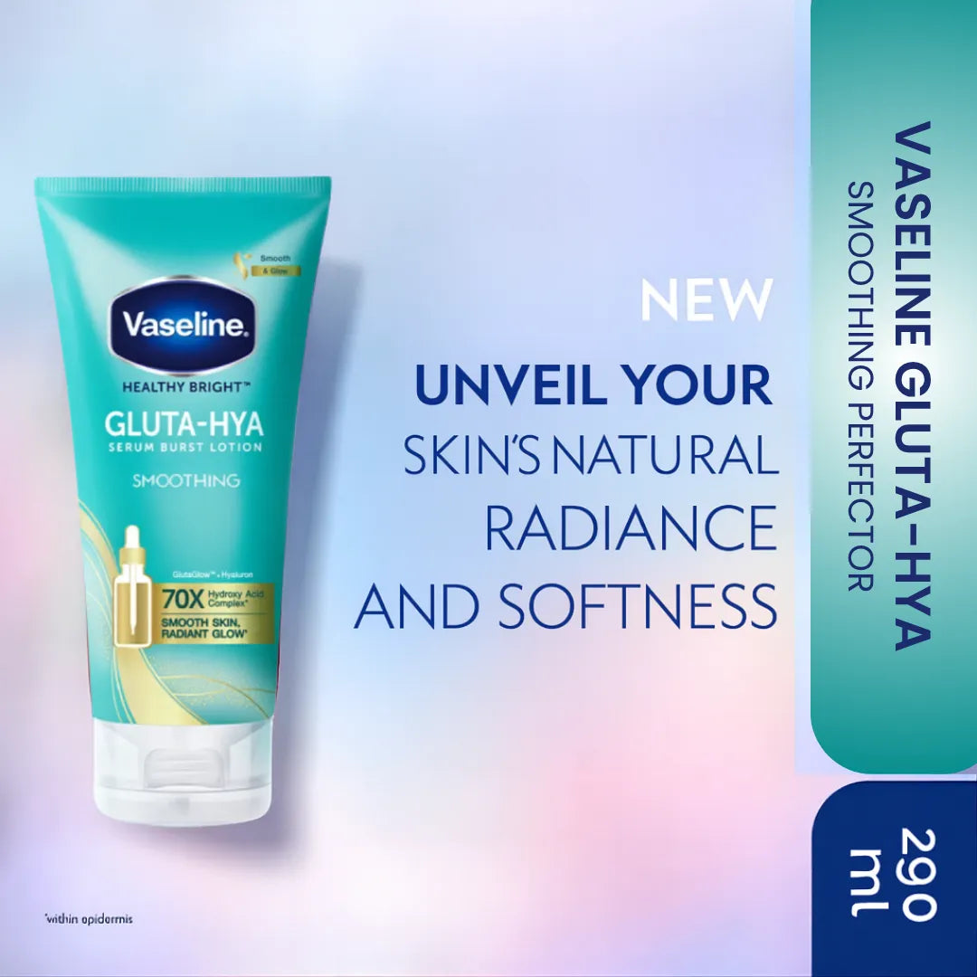 Vaseline Gluta-Hya Serum Burst Lotion Smoothing Perfector | 290ml | Best Price in Pakistan original skincare product Pakistan