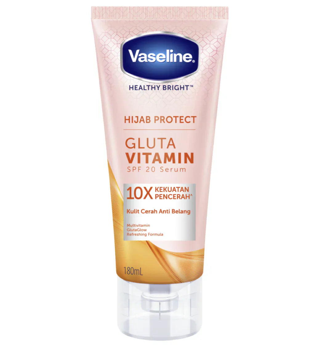 Vaseline Gluta Vitamin Sunscreen Serum SPF 20 Hijab Protect 180ml | Best Price in Pakistan original skincare product Pakistan