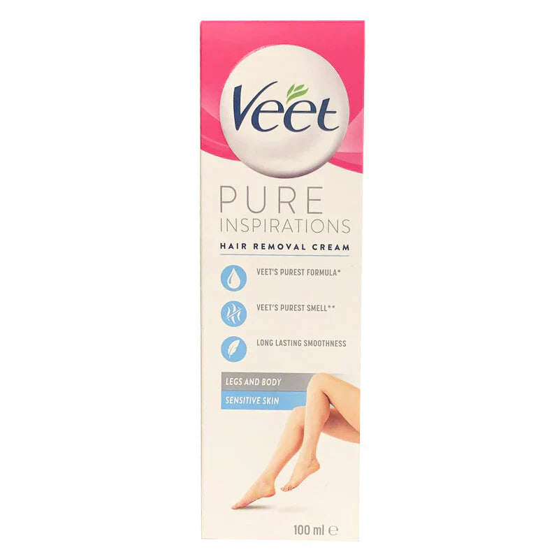 Veet | Pure Inspiration Hair Removal Cream Sensitive Skin Body & Legs | 100Ml | Best Price in Pakistan original skincare product Pakistan