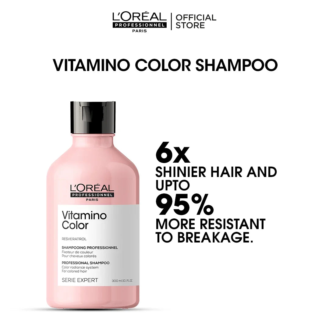 Loreal Professionnel Serie Expert Vitamino Color Shampoo With Resveratrol | 300ml | For Color Treated Hair | Best Price in Pakistan original skincare product Pakistan Main image