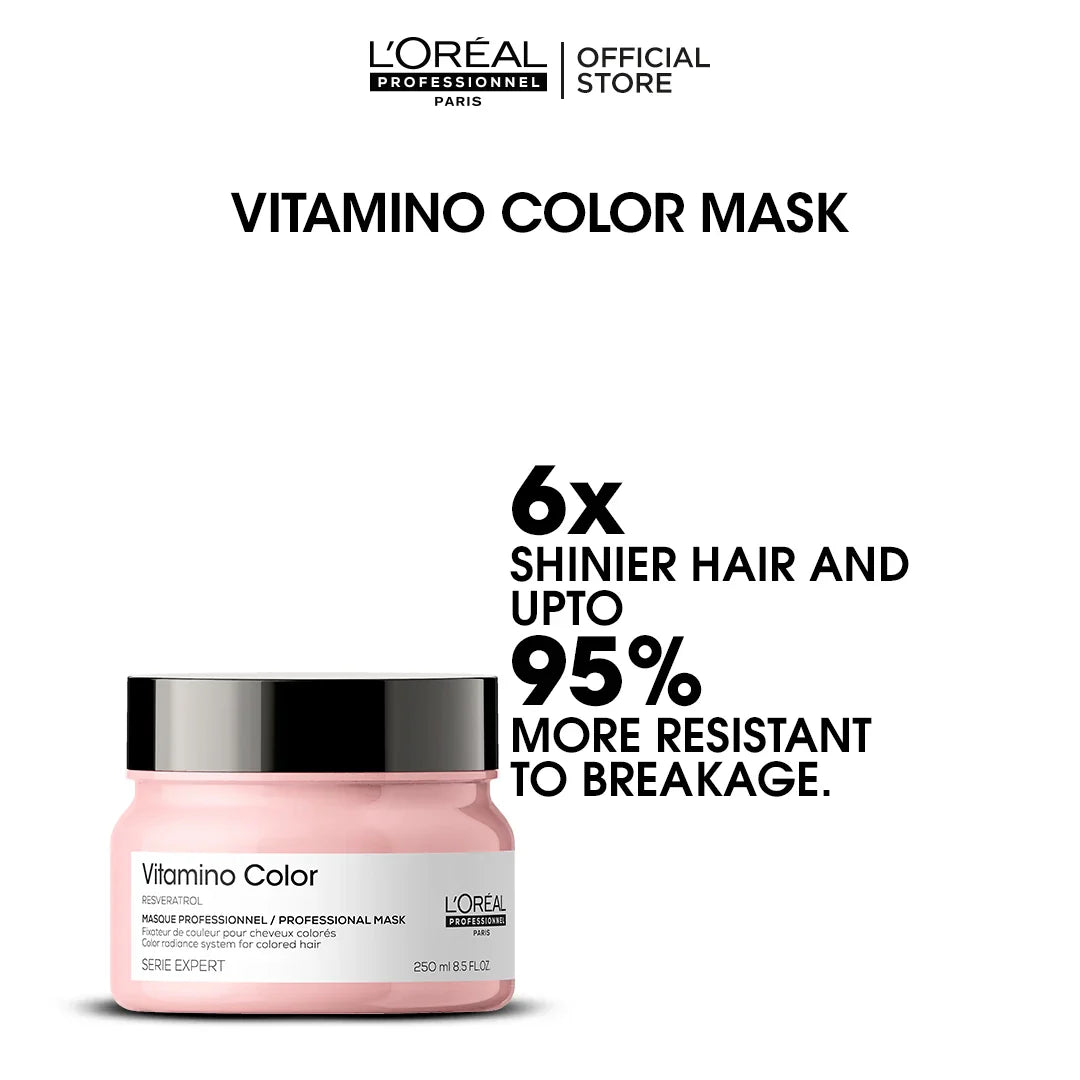Loreal Professionnel Serie Expert Vitamino Color Mask With Resveratrol- 250ml | For Color Treated Hair | Best Price in Pakistan original skincare product Pakistan Main image