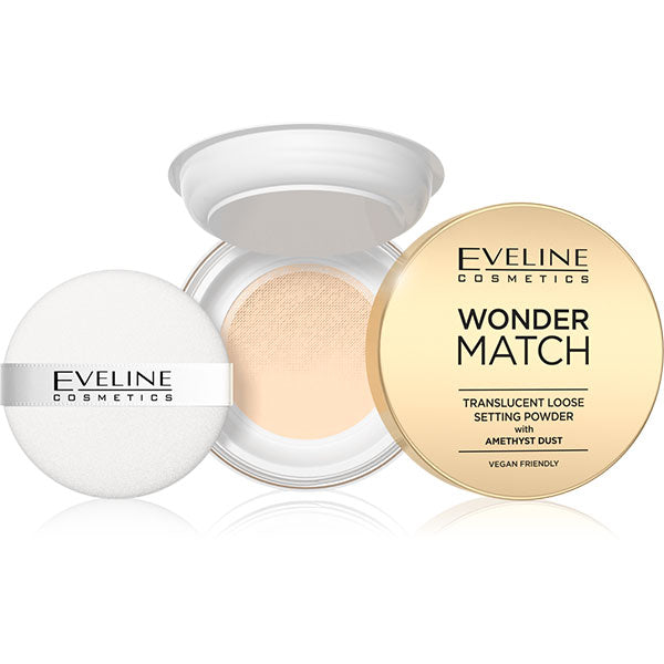 Eveline Wonder Match Translucent Loose Setting Powder With Amethyst Dust | Best Price in Pakistan original skincare product Pakistan مرکزی تصویر