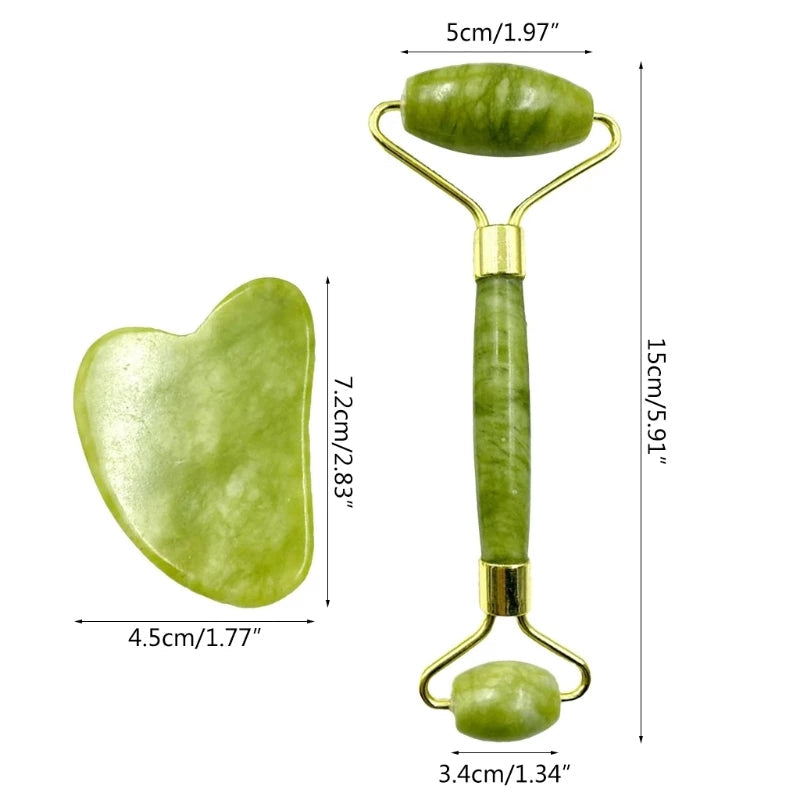 Facial Beauty | Pack Of Jade Face Roller & Gua Sha | Best Price in Pakistan original skincare product Pakistan Main image