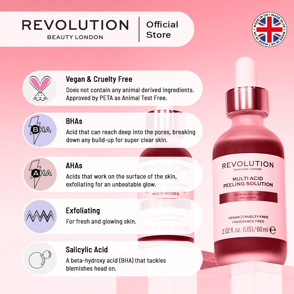 Revolution Skincare Multi Acid AHA and BHA Peel Serum 30ml | Best Price in Pakistan original skincare product Pakistan Main image