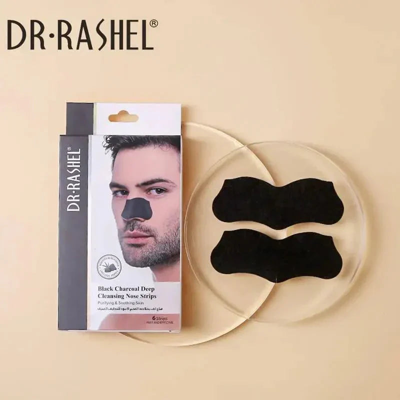 Dr.Rashel Black Charcoal Deep Cleansing Nose Strip 06 | Best Price in Pakistan original skincare product Pakistan مرکزی تصویر