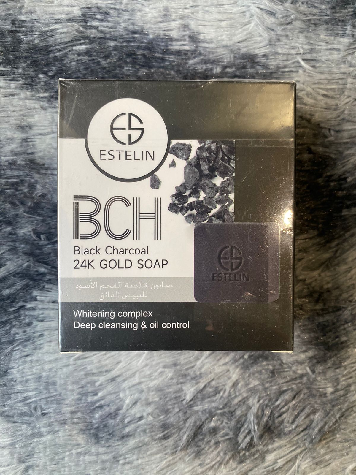 Estelin Black Charcoal 24k Gold Soap 100G | Best Price in Pakistan original skincare product Pakistan Main image