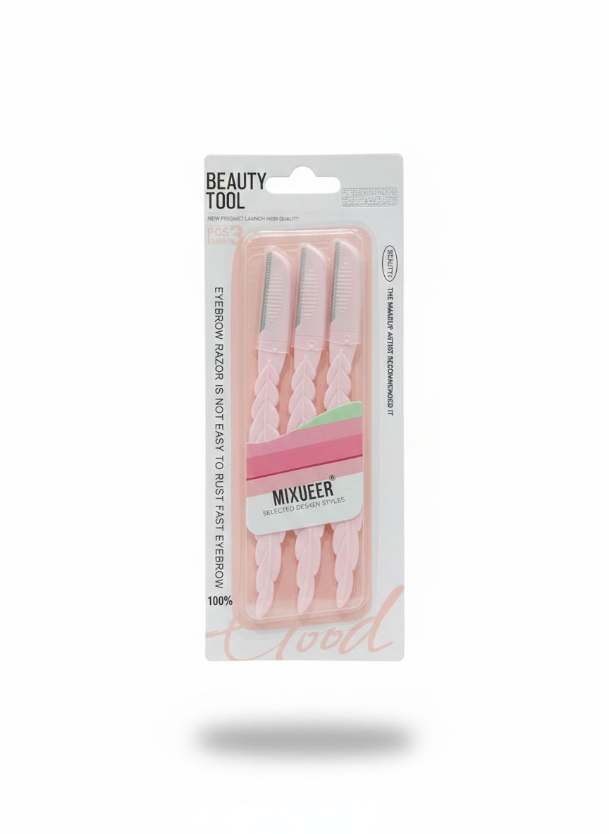 Facial Beauty | Pack Of 3 Eyebrow Razor | 85455 | Best Price in Pakistan original skincare product Pakistan مرکزی تصویر