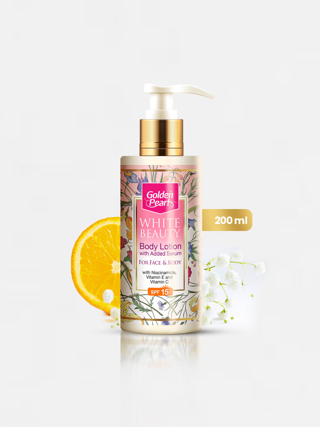 Golden Pearl White Beauty Body Lotion | 200ml | Best Price in Pakistan original skincare product Pakistan مرکزی تصویر