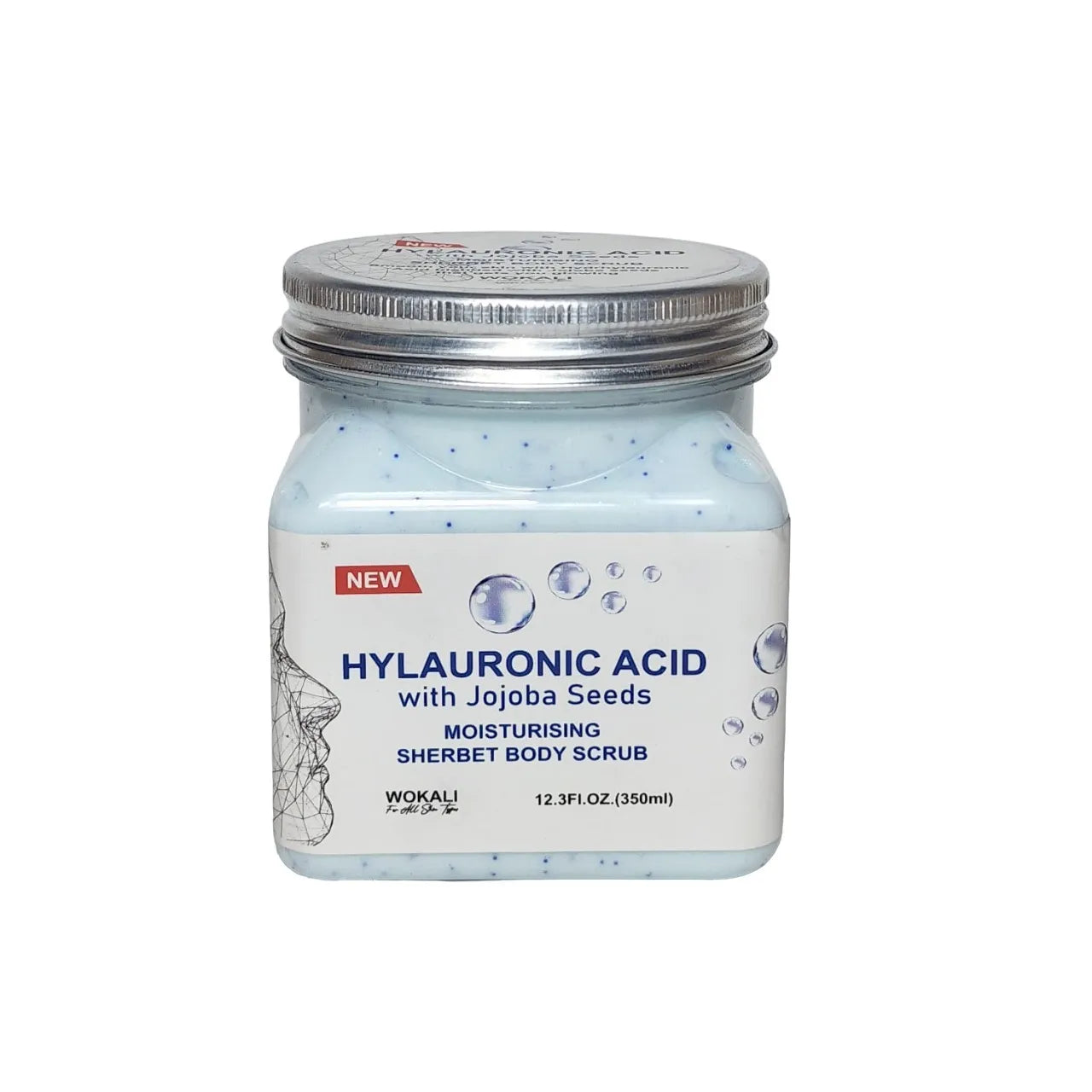 Wokali Hyaluronic Acid With Jojoba Seeds Body Scrub 350Ml | Best Price in Pakistan original skincare product Pakistan Main image