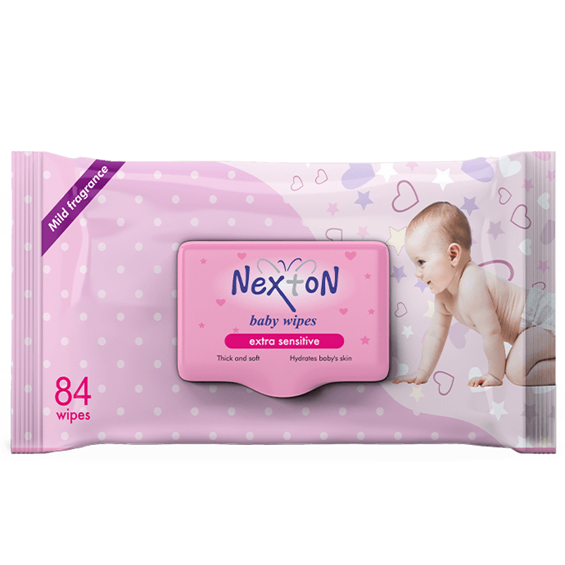 Nexton Baby Wipes Extra Sensitive Alcohol Free 84 Pcs Pack | Best Price in Pakistan original skincare product Pakistan