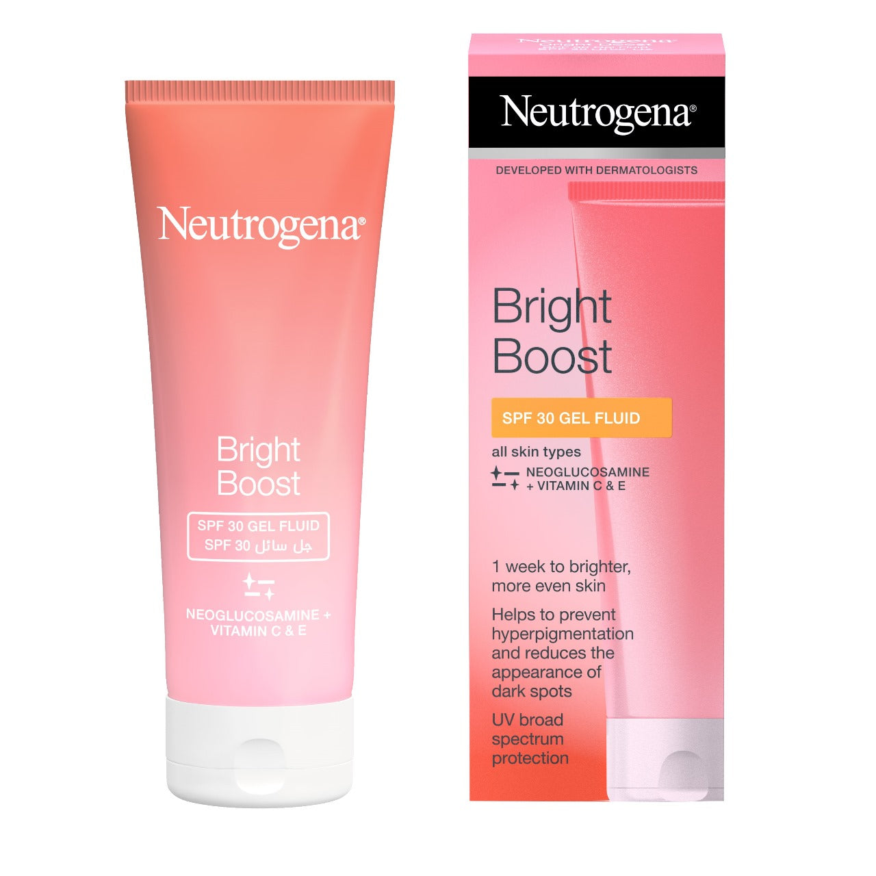 Neutrogena | Bright Boost Spf 30 Gel Fluid | 50ml | Best Price in Pakistan original skincare product Pakistan مرکزی تصویر
