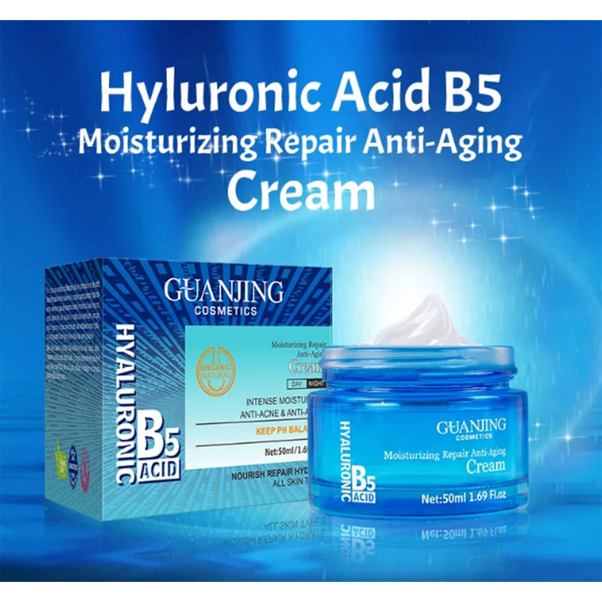 Guanjing Hyaluronic Bs Acid Moistusing Anti Aging Cream 50 Ml | Best Price in Pakistan original skincare product Pakistan Main image
