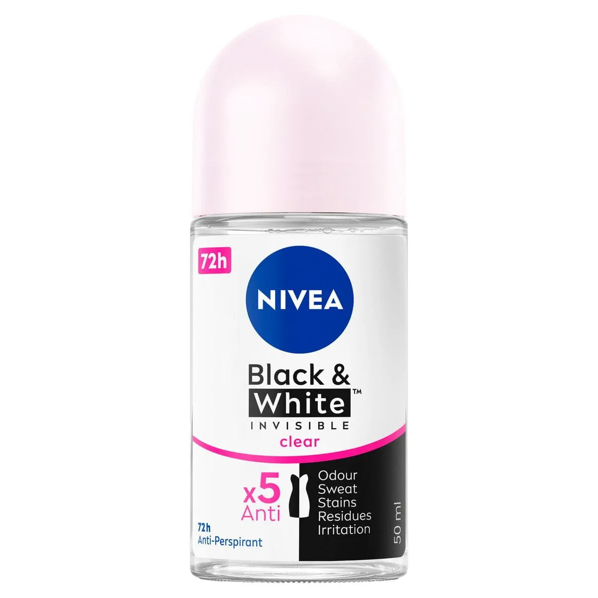 Nivea | Deodorant Roll On Women Black & White Invisible Clear | 50Ml | Best Price in Pakistan original skincare product Pakistan مرکزی تصویر
