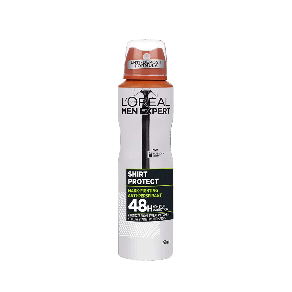 L'Oreal Men Expert 48H A/P Deodorant Spray Shirt Protect Refreshing 250Ml | Best Price in Pakistan original skincare product Pakistan