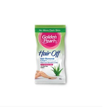 Golden Pearl Hair Off | Hair Removal Cream | Aloe Vera 20gm | Best Price in Pakistan original skincare product Pakistan مرکزی تصویر