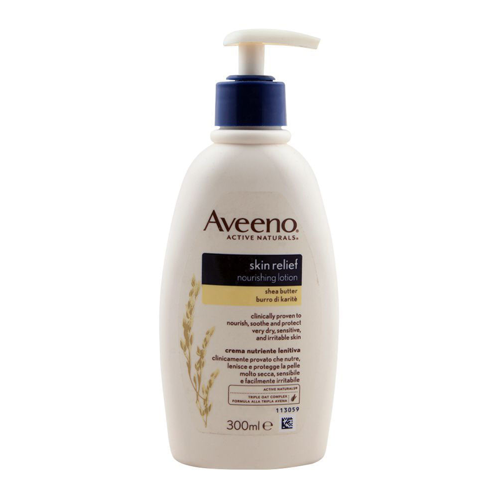 Aveeno | Skin Relief Nourishing Shea Butter Lotion 300ml | Best Price in Pakistan original skincare product Pakistan مرکزی تصویر