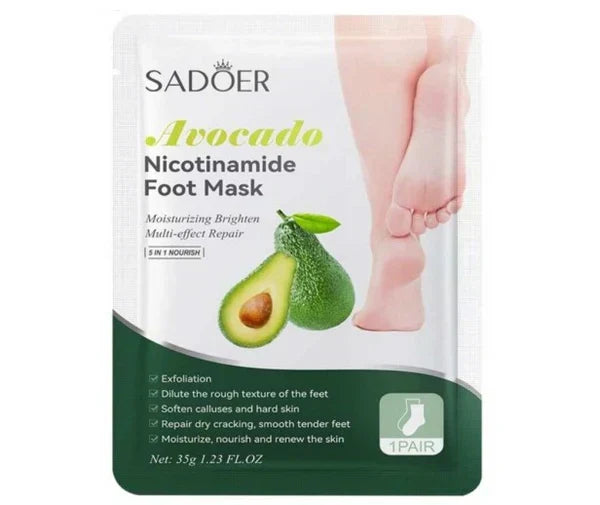 Sadoer | 5 in 1 Nourish Avocado Nicotinamide Foot Mask | 35g | Best Price in Pakistan original skincare product Pakistan Main image