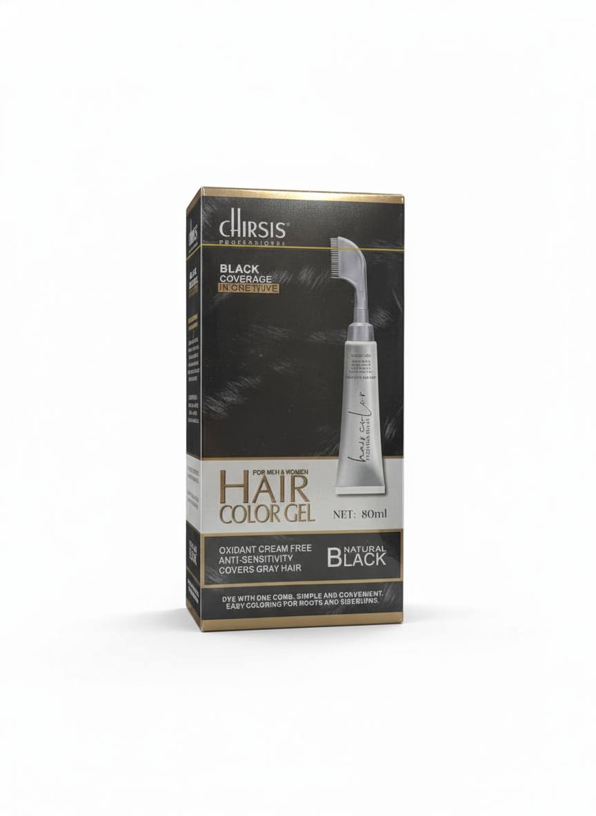 Chirs's Professional Hair Color Gel | Natural Black | 80ml | Best Price in Pakistan original skincare product Pakistan