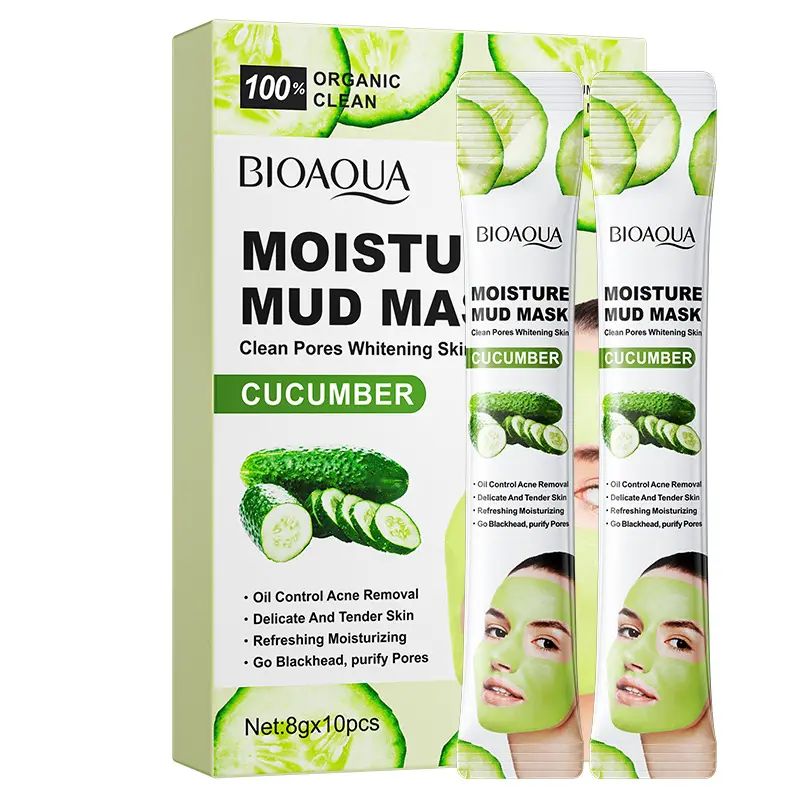 Bioaqua Moisture Mud Mask Cucumber 8Gx10Pc | Best Price in Pakistan original skincare product Pakistan Main image