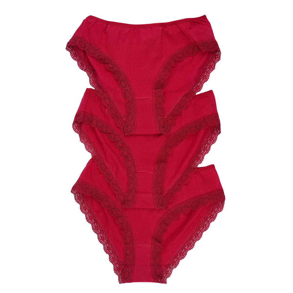 BLS | Zena Cotton Panty | Bordo | Pack Of 3 | Best Price in Pakistan original skincare product Pakistan مرکزی تصویر