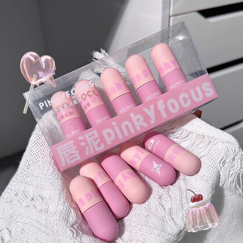 Facial Beauty | Pinky Focus Water Mist Lip Mud Set | PN5011B | Best Price in Pakistan original skincare product Pakistan