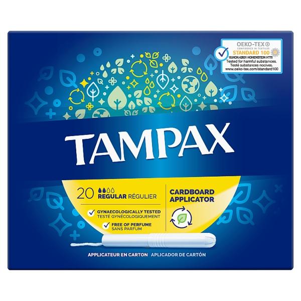 Tampax Tampons Applicator Regular 20s | Best Price in Pakistan original skincare product Pakistan مرکزی تصویر