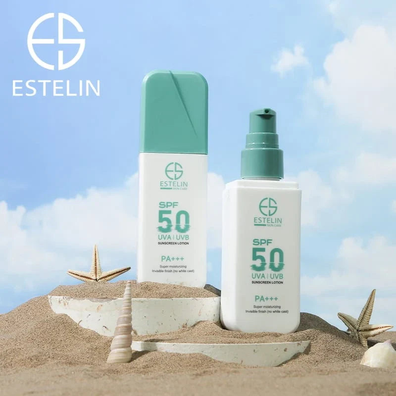 Estelin | Brightening & Anti-aging Sunscreen Lotion SPF50 PA+++ | Best Price in Pakistan original skincare product Pakistan Main image