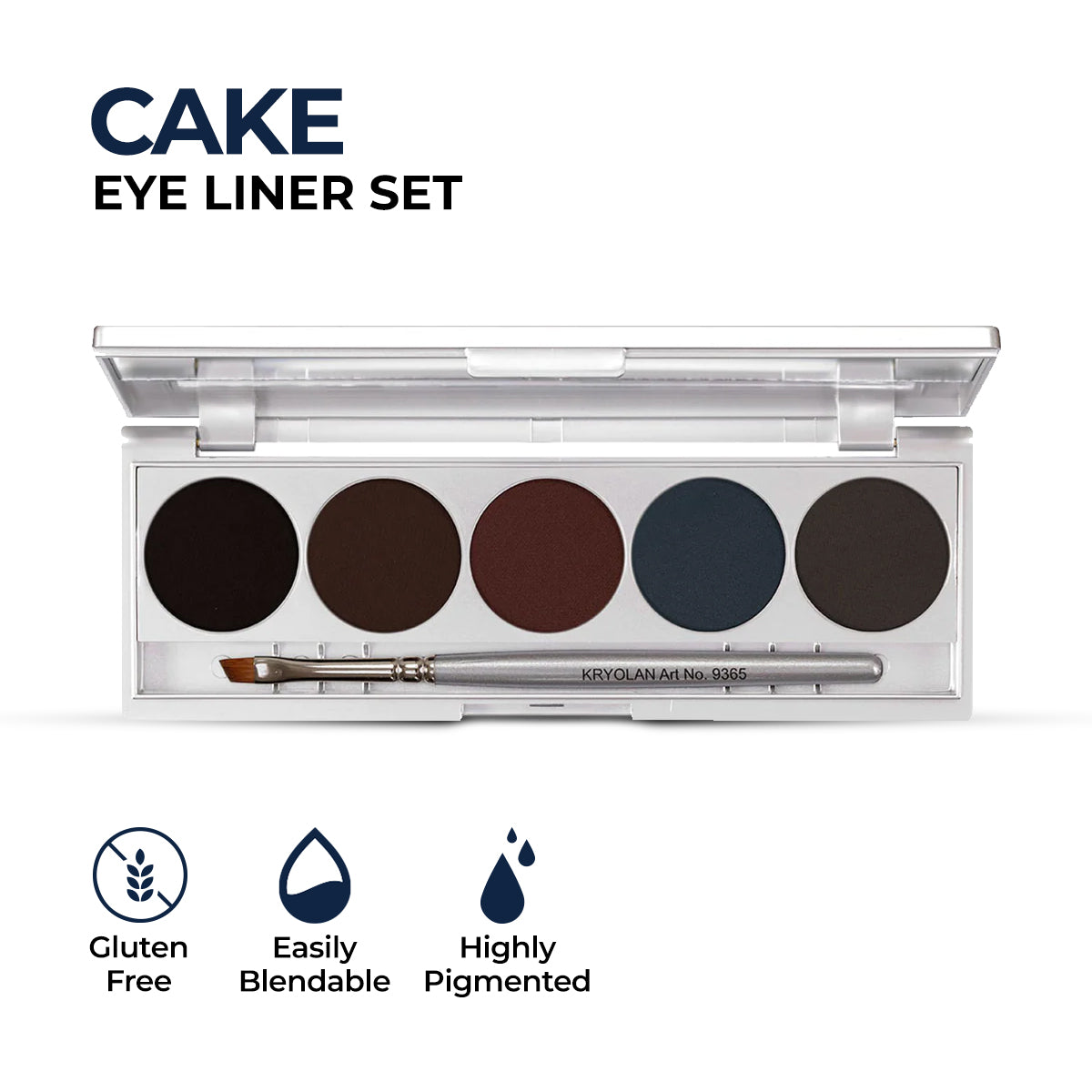 Kryolan | Cake Eye Liner Set | 5 Colors | Best Price in Pakistan original skincare product Pakistan