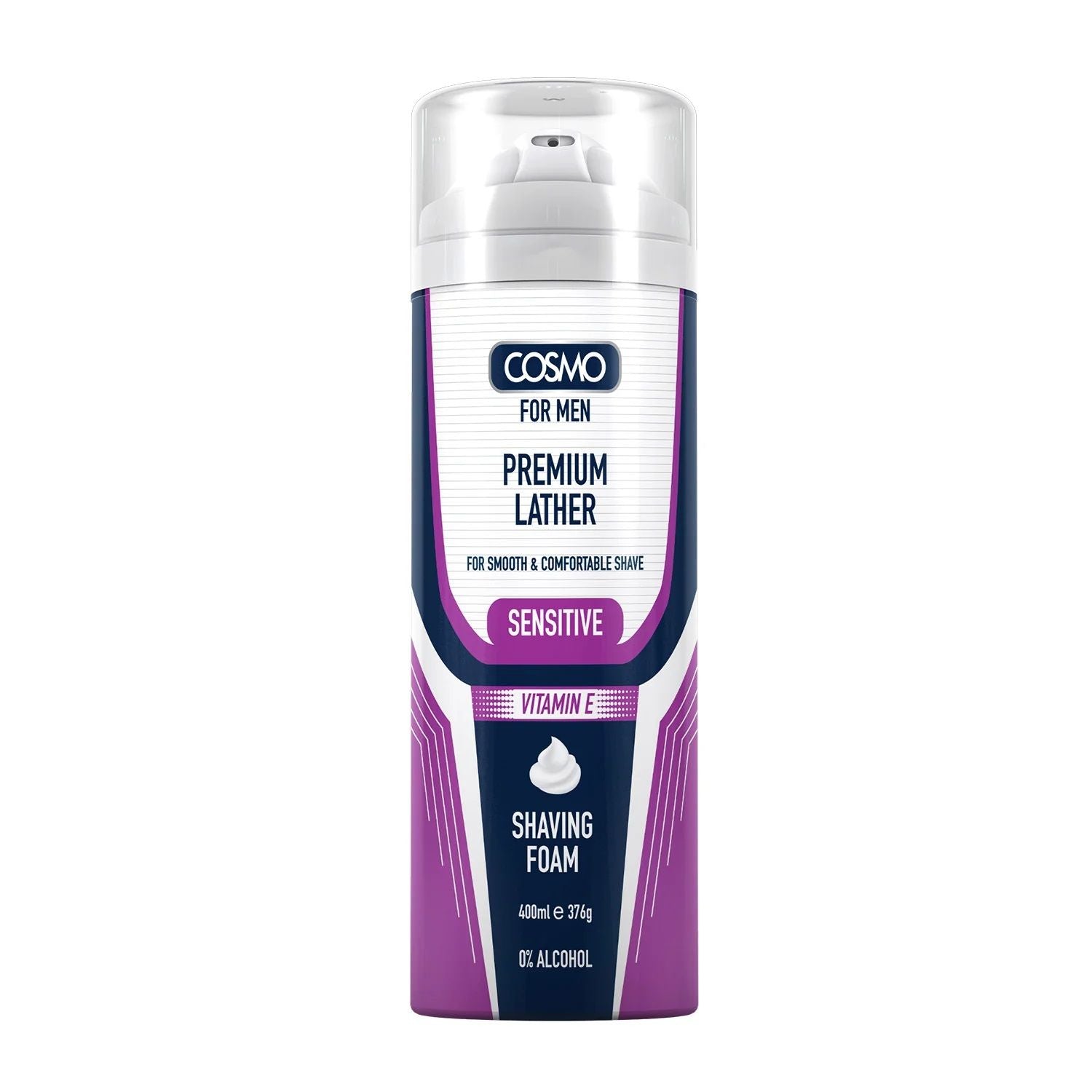 Cosmo Shaving Foam Sensitive Vitamine E  400Ml  White Dome & Bottom | Best Price in Pakistan original skincare product Pakistan