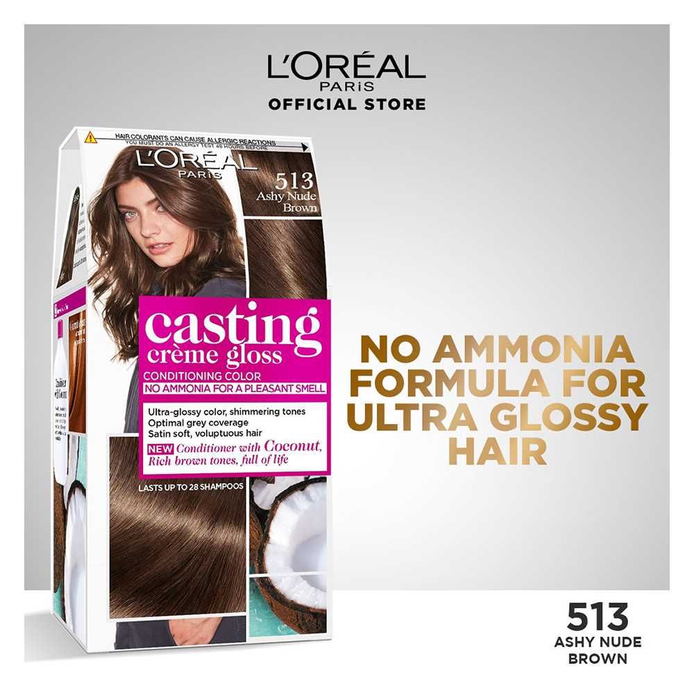 LOreal Paris Casting Creme Gloss | 513 Ashy Nude Brown | Best Price in Pakistan original skincare product Pakistan