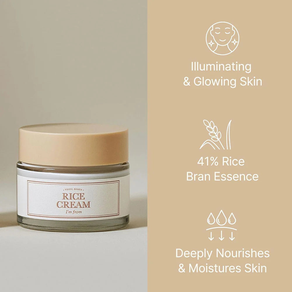 I'm from | Rice Cream | 50g | Best Price in Pakistan original skincare product Pakistan مرکزی تصویر