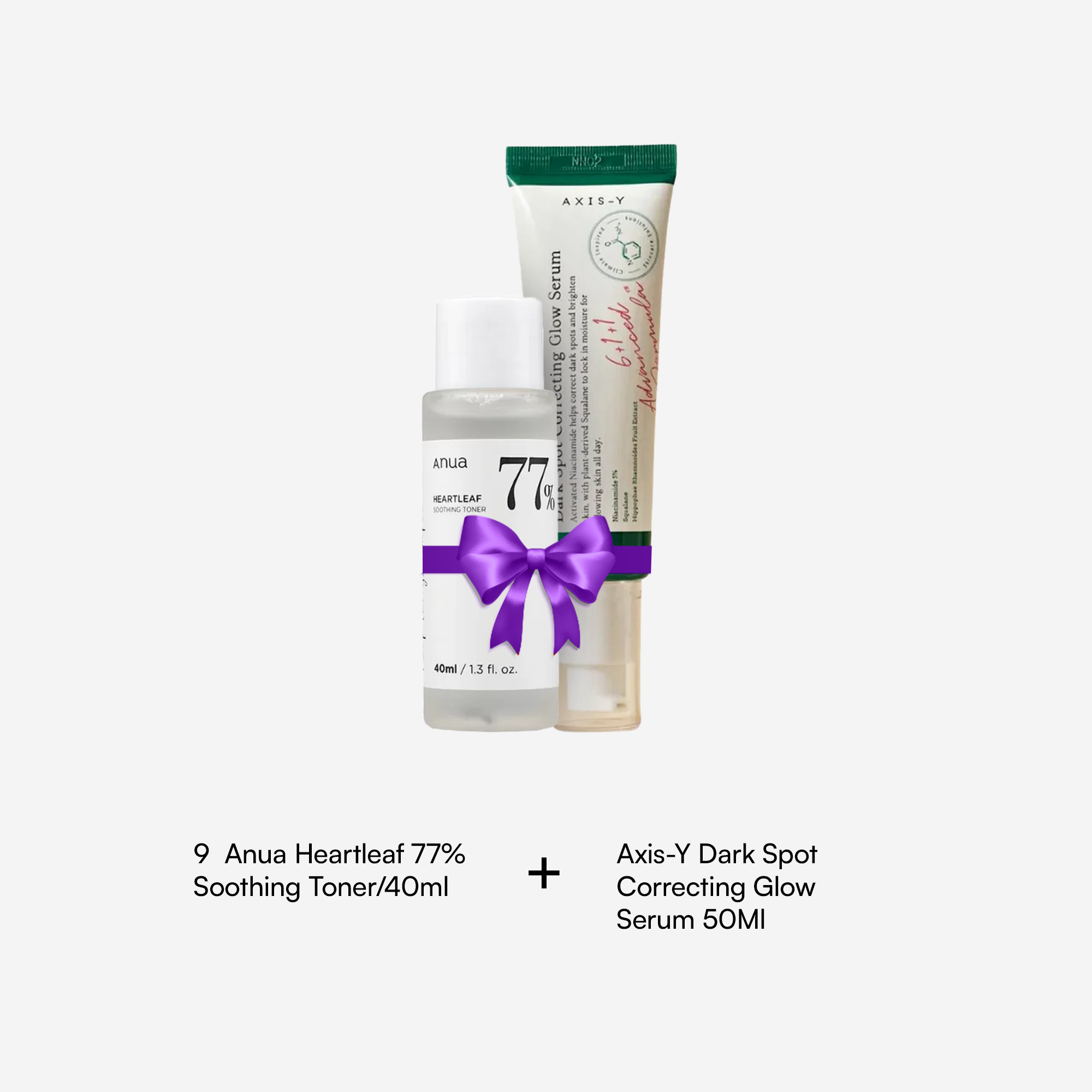 Bundle | Anua Heartleaf 77% Soothing Toner/40ml & Axis-Y Dark Spot Correcting Glow Serum 50Ml | Best Price in Pakistan original skincare product Pakistan