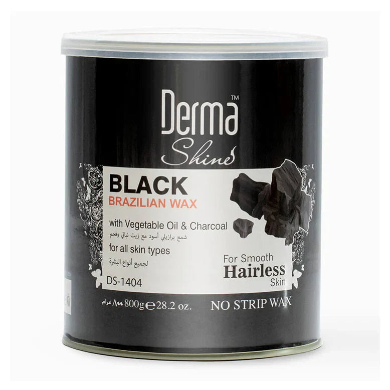 Derma Shine Black Brazilian Wax Oil & Charcoal 800G | Best Price in Pakistan original skincare product Pakistan مرکزی تصویر