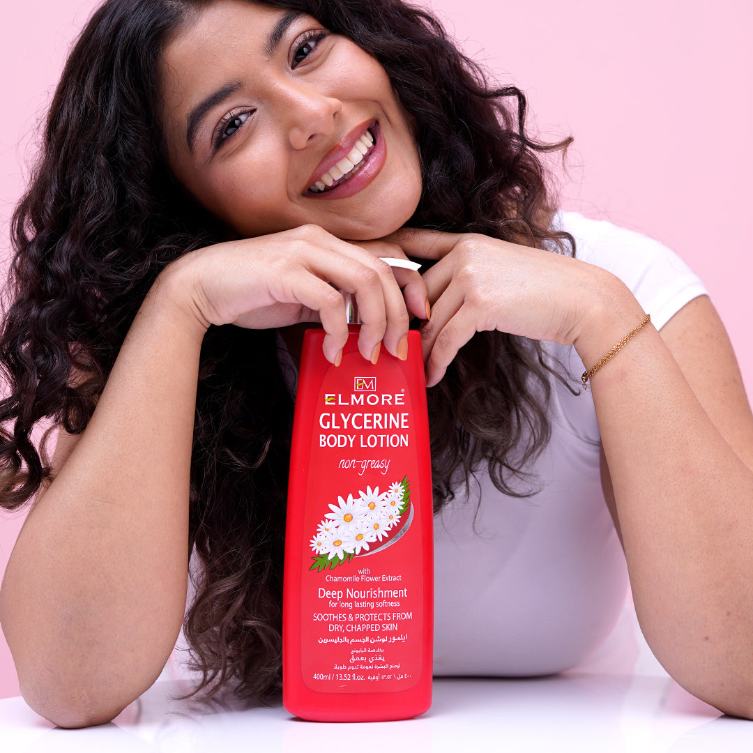 Elmore Glycerine Chamomile Body Lotion | Best Price in Pakistan original skincare product Pakistan مرکزی تصویر