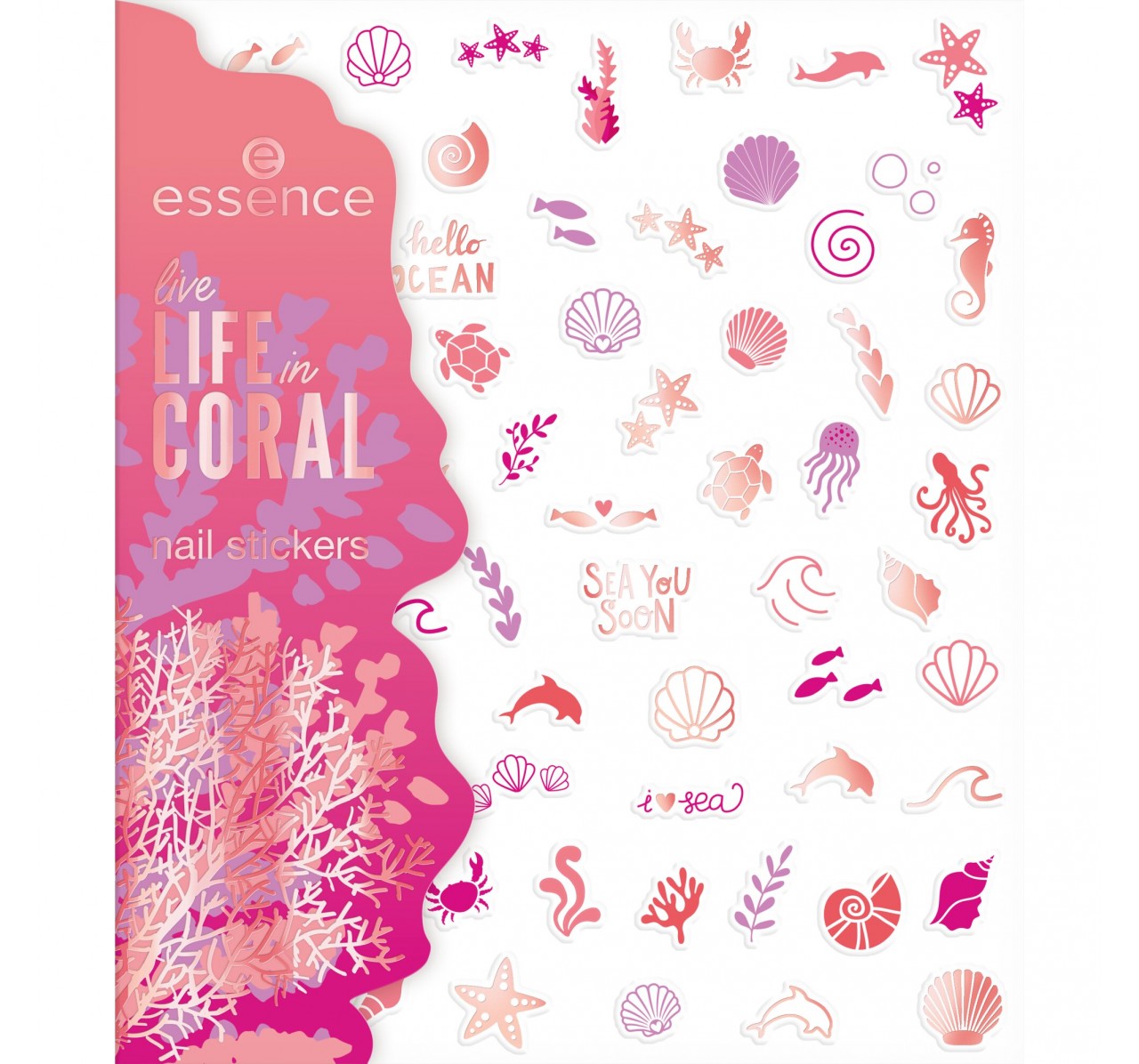 Essence | Life In Coral Nail Stickers 01 | Best Price in Pakistan original skincare product Pakistan مرکزی تصویر