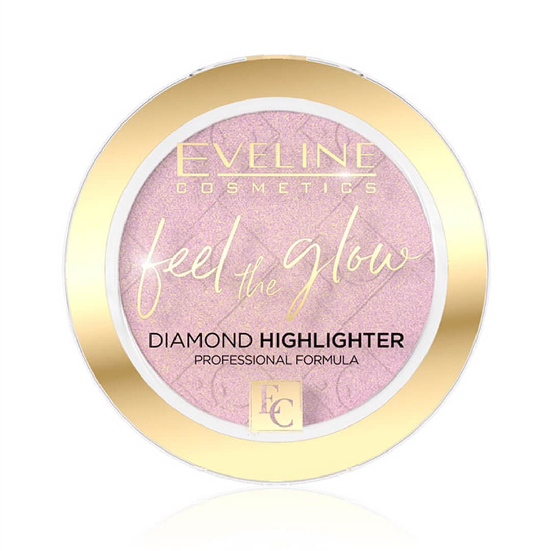 Eveline Feel The Glow Diamond Highlighter | 03 Rose Gold | Best Price in Pakistan original skincare product Pakistan Main image