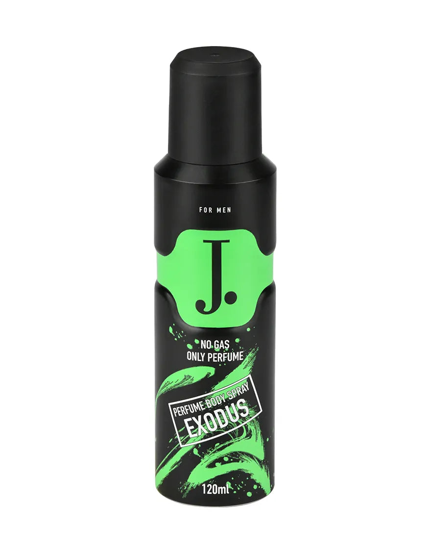 J. No Gas Perfume Body Spray | Exodus | 120ml | Best Price in Pakistan original skincare product Pakistan