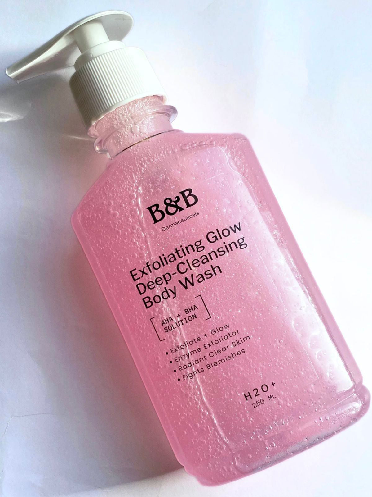 B&B Derma | Exfoliating Glow Deep-Cleansing Body Wash (AHA+BHA Solution) | Best Price in Pakistan original skincare product Pakistan