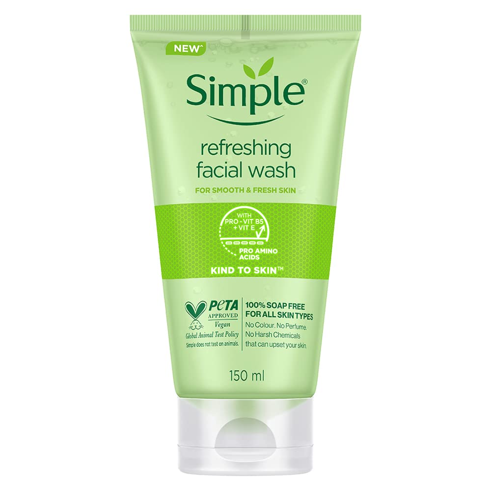 Simple | Refreshing Facial Wash Kind To Skin 150Ml | Best Price in Pakistan original skincare product Pakistan