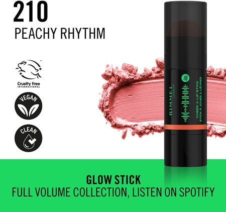 Rimmel London | Full Volume blush in bastoncino colore | 210 Peachy Rhythm | Best Price in Pakistan original skincare product Pakistan مرکزی تصویر