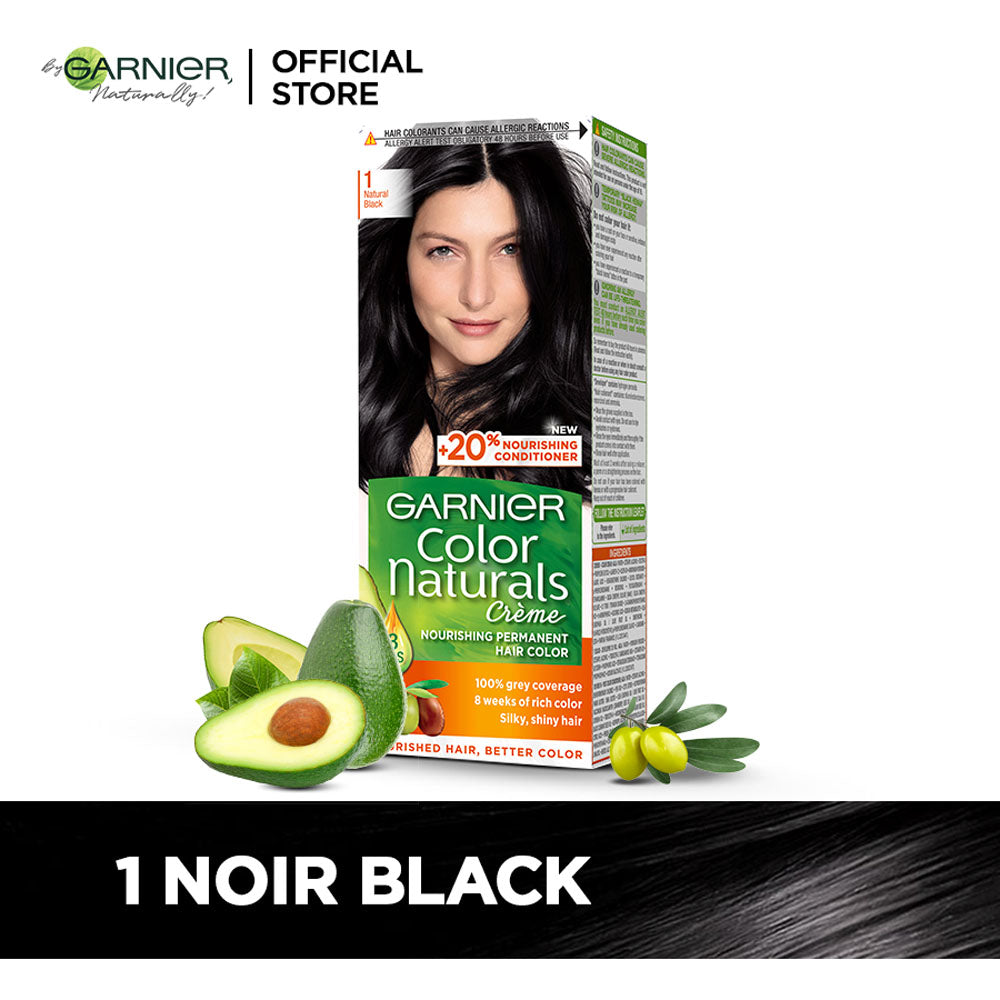 Garnier | Color Naturals Crème Hair Color | 1 Noir Black | Best Price in Pakistan original skincare product Pakistan