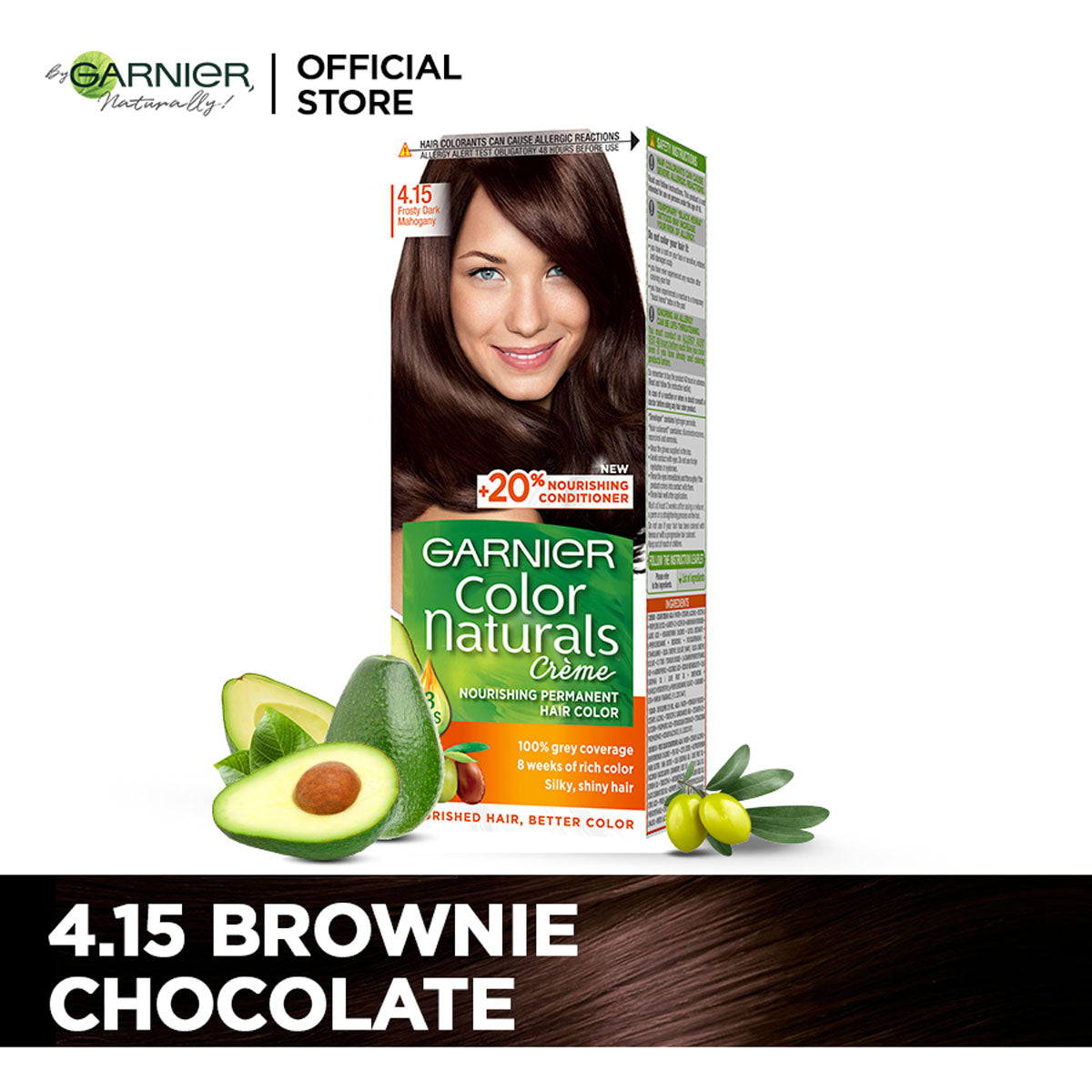 Garnier | Color Naturals Crème Hair Color | 4.15 Brownie Chocolate | Best Price in Pakistan original skincare product Pakistan