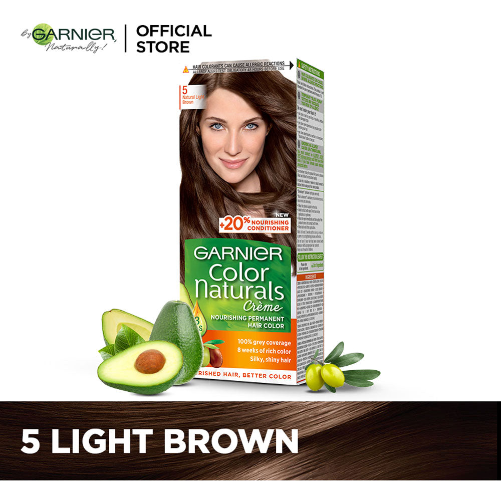 Garnier | Color Naturals Crème Hair Color | 5 Light Brown | Best Price in Pakistan original skincare product Pakistan Main image