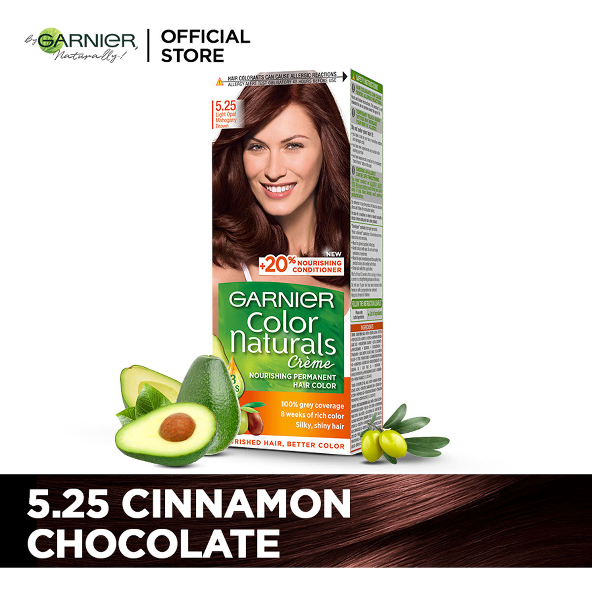 Garnier | Color Naturals Crème Hair Color | 5.25 Cinnamon Chocolate | Best Price in Pakistan original skincare product Pakistan Main image
