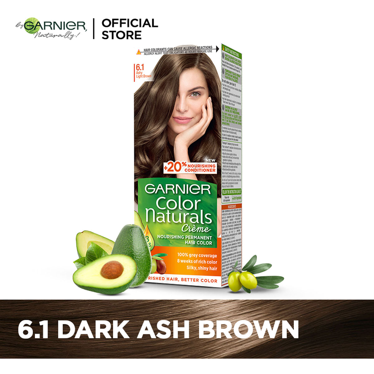 Garnier | Color Naturals Crème Hair Color | 6.1 Dark Ash Blonde | Best Price in Pakistan original skincare product Pakistan Main image