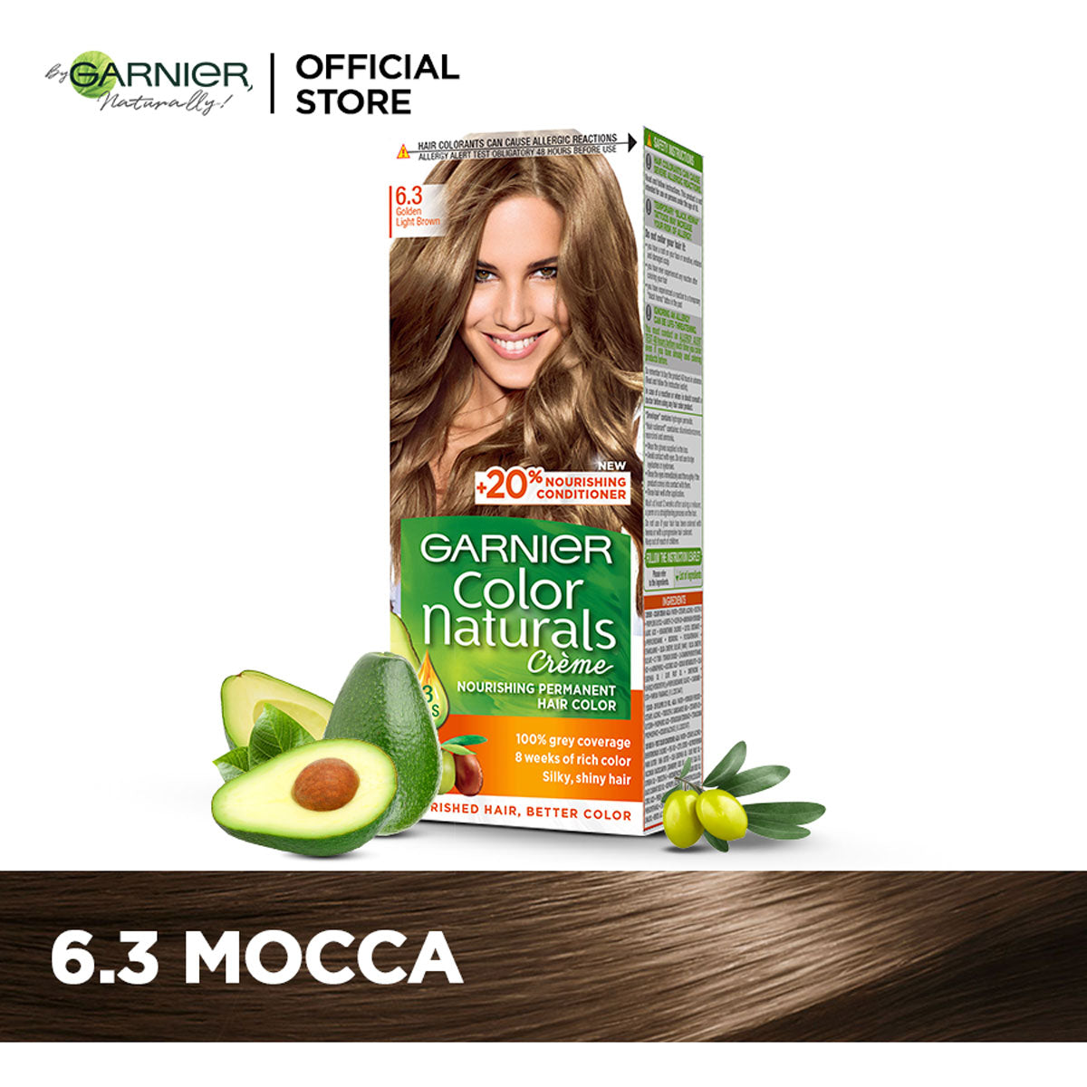 Garnier | Color Naturals Crème Hair Color | 6.3 Mocca | Best Price in Pakistan original skincare product Pakistan