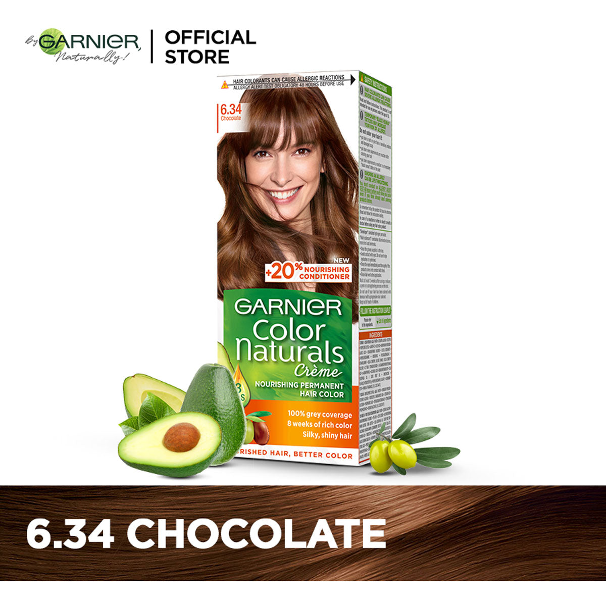 Garnier | Color Naturals Crème Hair Color | 6.34 Chocolate | Best Price in Pakistan original skincare product Pakistan