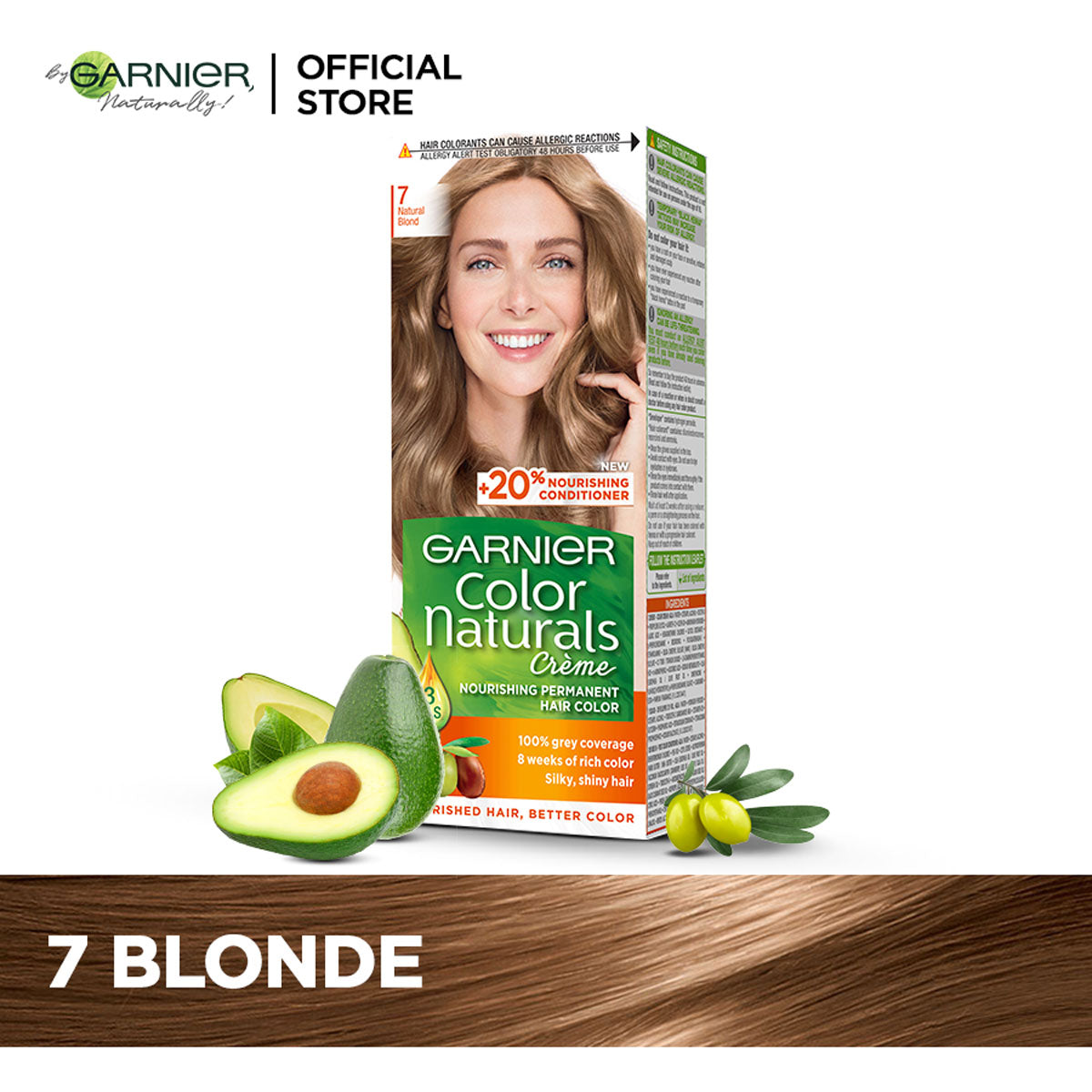 Garnier | Color Naturals Crème Hair Color | 7 Blonde | Best Price in Pakistan original skincare product Pakistan Main image